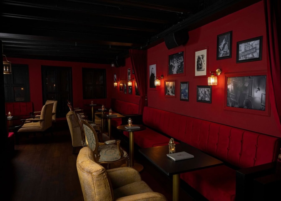 Girls Night Out Soiree Pearls and Pour Decisions - Madame Claude bar interiors
