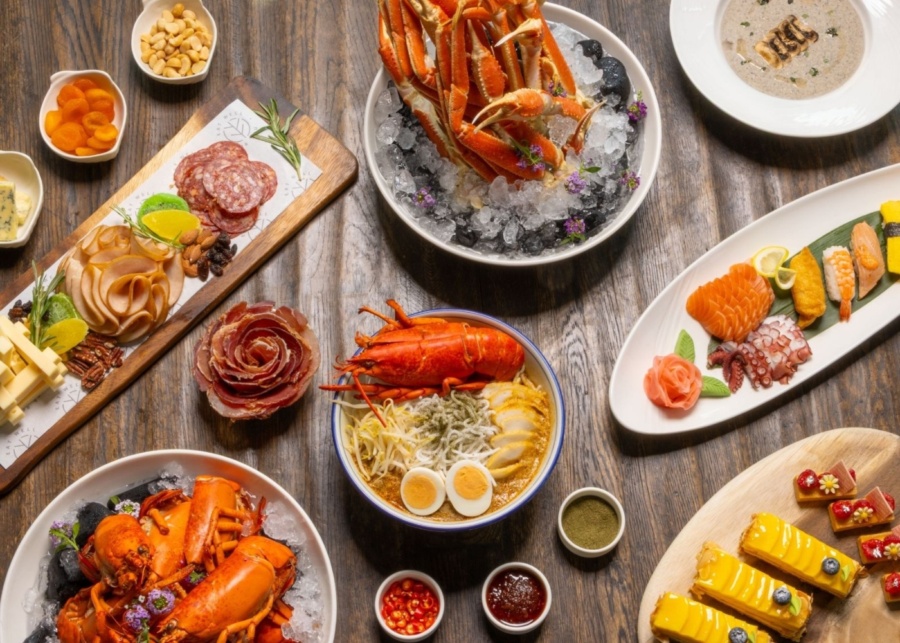 One-for-one deals July 2026 in Singapore - Seasonal Tastes at The Westin Singapore buffet flatlay