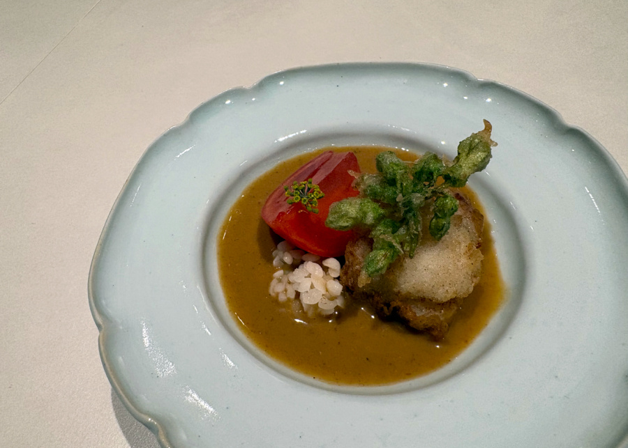 Assam tomato hamo | Asin restaurant in Singapore chef Ace Tan