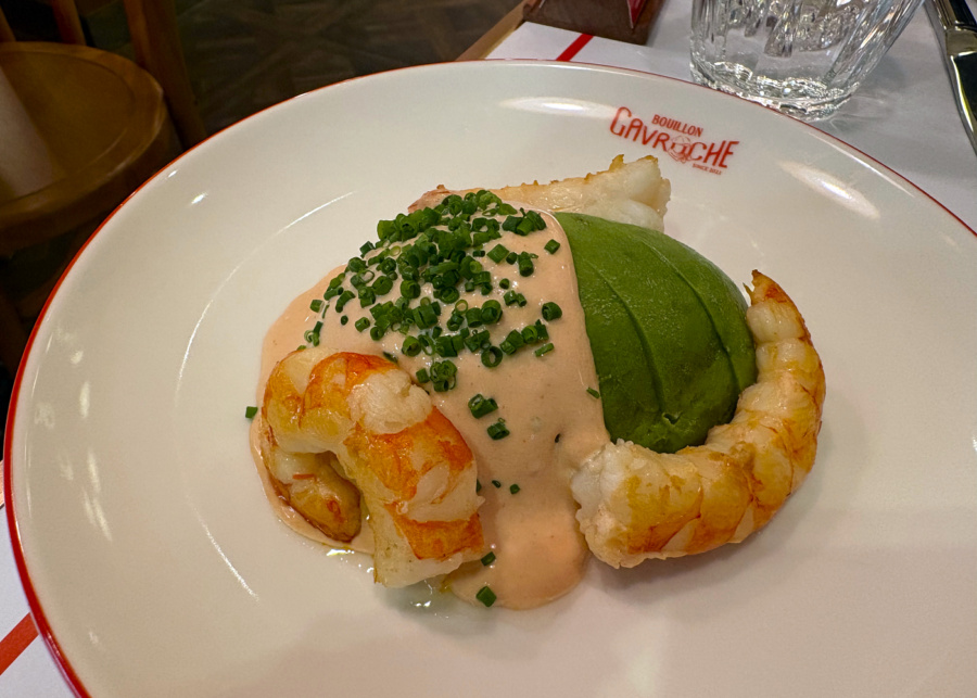 Bouillon Gavroche's avocat crevetes