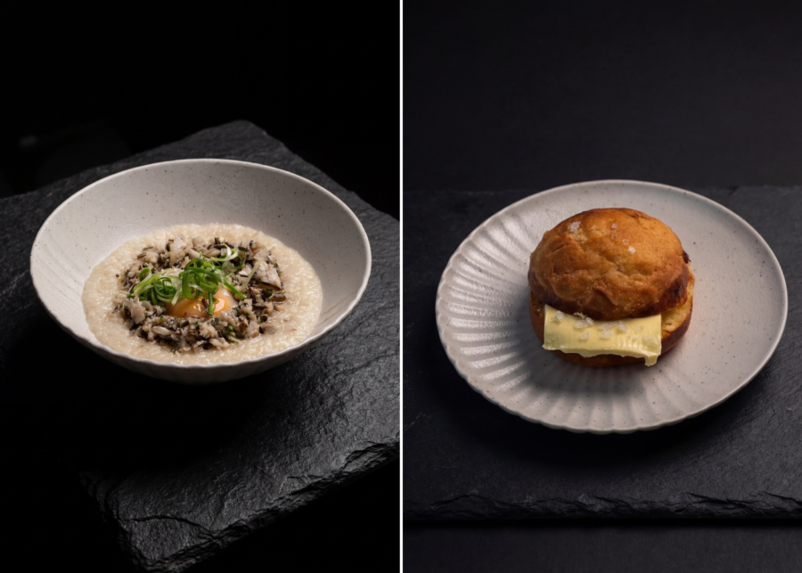 Madeleine's crab congee and bolo bun | New cafes in Singapore 2026