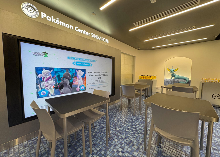 Event space and Vaporeon | Pokemon Center Singapore