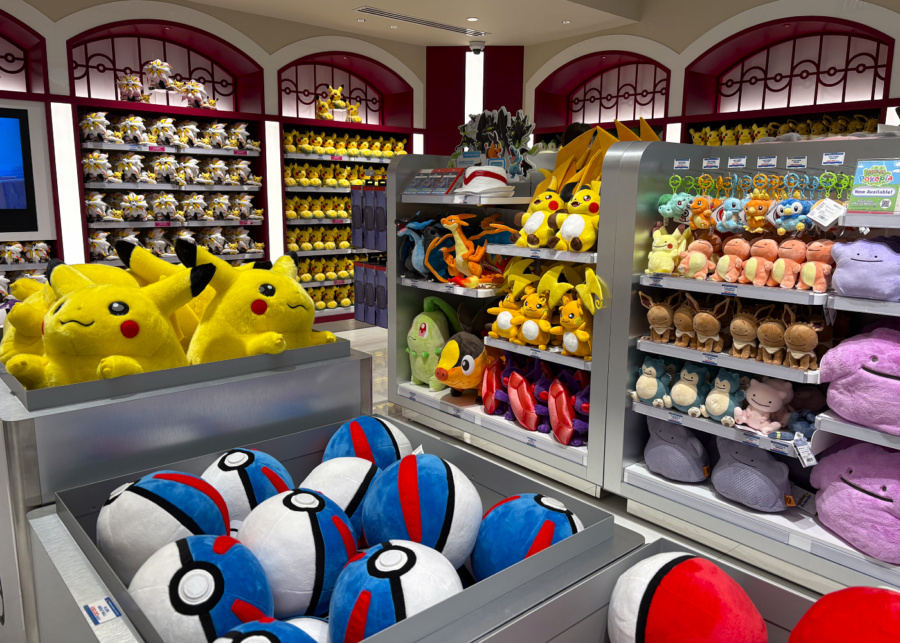 Plushies retail section | Pokemon Center Singapore