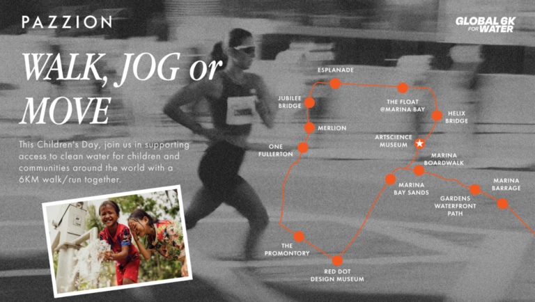 PAZZION Singapore Steps Out For A Good Cause with Walk-and-Run Event Supporting World Vision Singapore’s ‘Global 6K For Water’ | Honeycombers