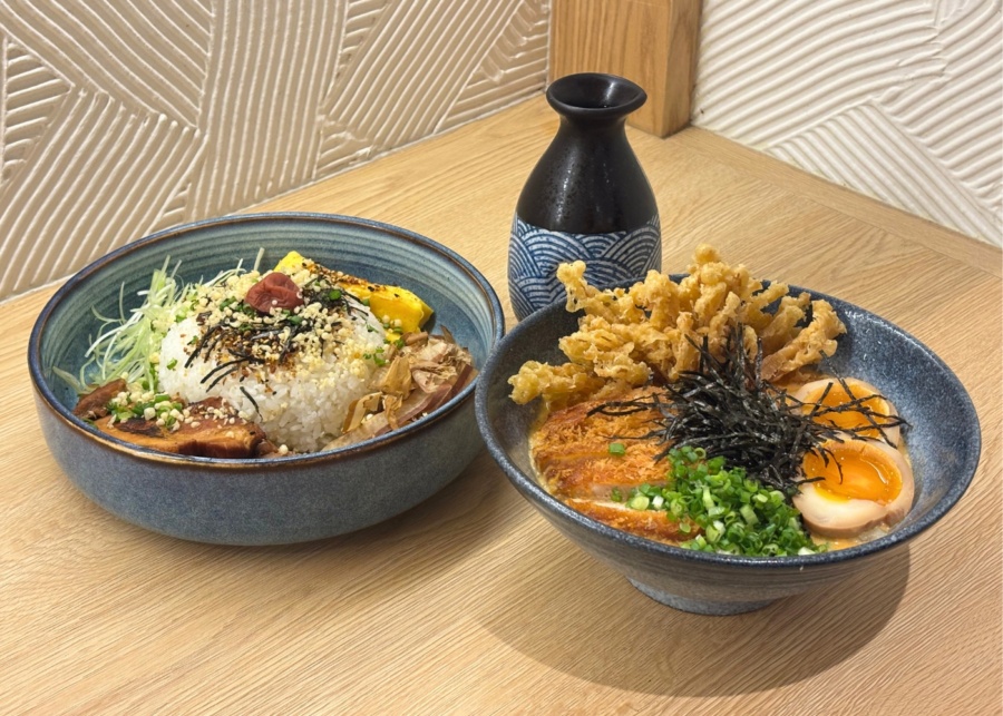 Otter and Pebbles Singapore review - Kakuni ochazuke and creamy tomato udon