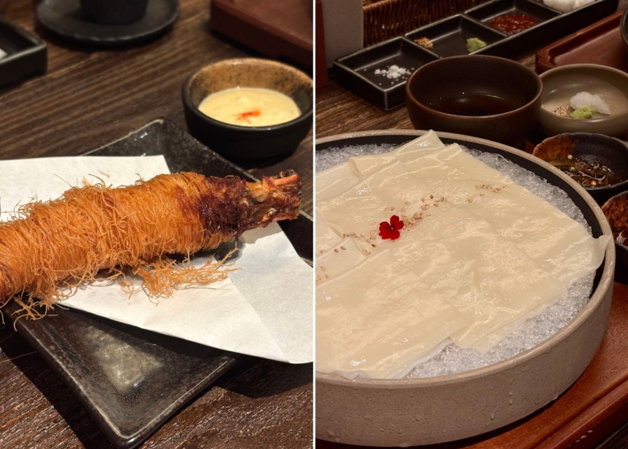 Katsu by Kyu's kadaif prawn and cold flat udon | New restaurants and menus in Singapore 2026