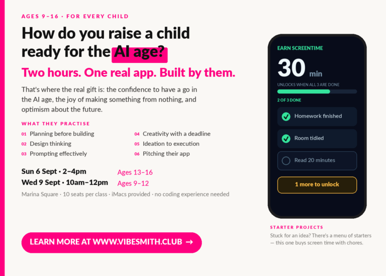 How Do You Raise a Child Ready for the AI Age? Vibecoding Workshop for Ages 9-12