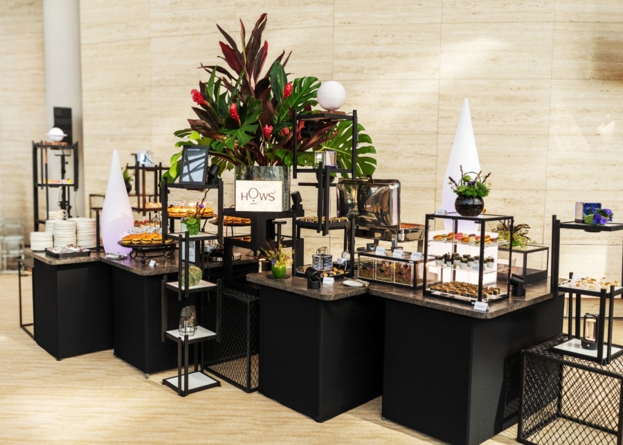 Best catering services in Singapore - How's Catering canapes setup