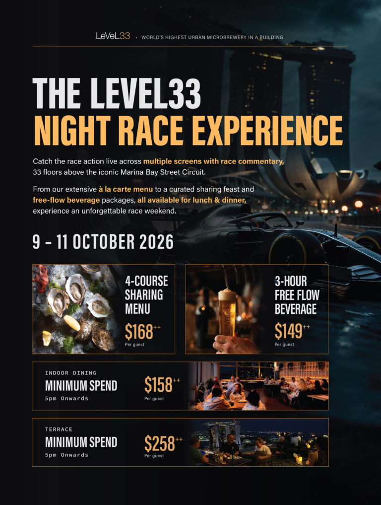 Above the action: LeVeL33 brings Singapore’s Night Race experience to new heights | Honeycombers