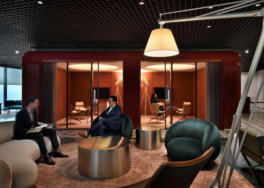 The Work Project at Asia Square - Lounge area and meeting rooms