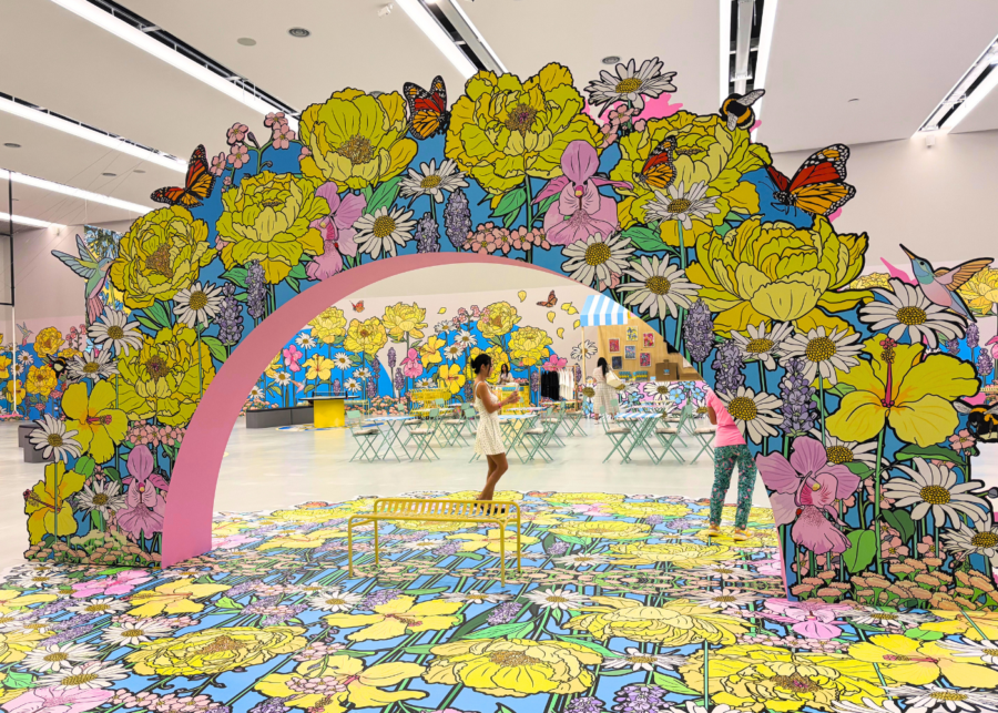 Bloomyard by Graphic Rewilding takes over Singapore’s IMBA Theatre with a floral playground filled with activities