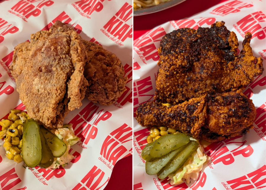 Original fried chicken and duck fat mala fried chicken | Kiap Kiap Chicken Club & Bar