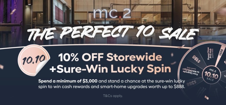 Mc.2 celebrates 10.10 sale with 10% off storewide and a chance to save an additional $888