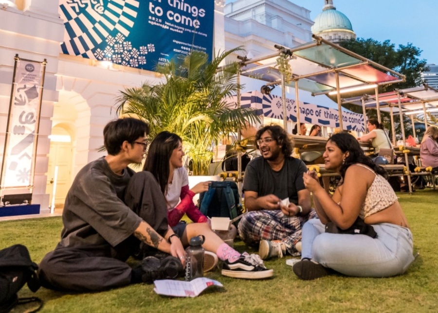 Singapore Writers Festival 2026 - Friends sitting outdoors