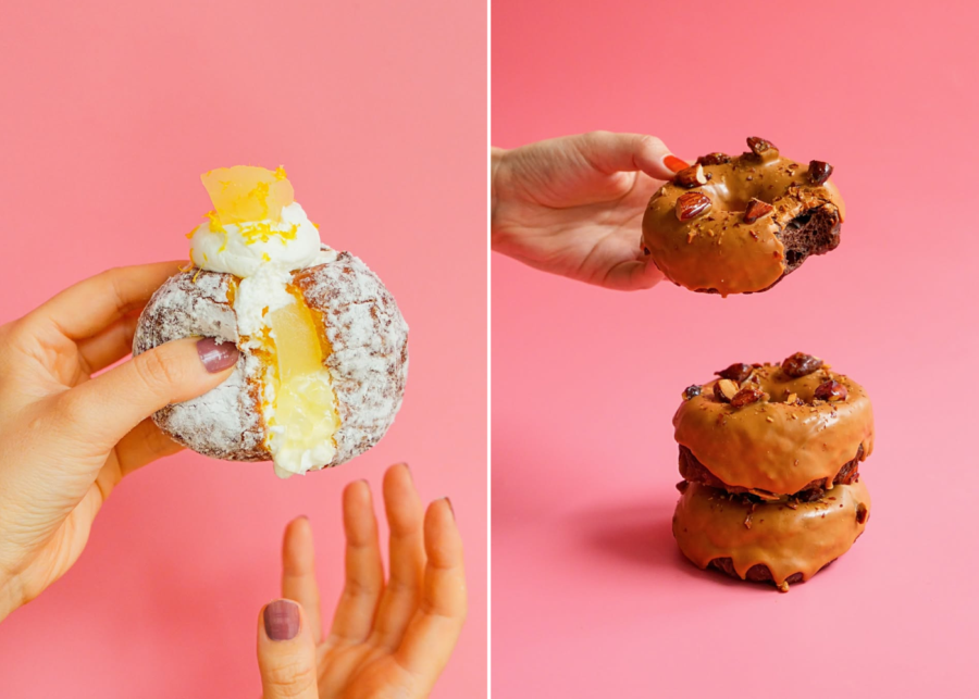 Pear & lychee salt cream and crunchy nuts donuts | I'm Donut?