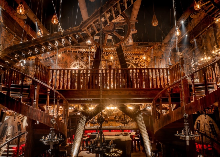 Interiors of inside The Iron Fairies nightclub in Seminyak Bali Indonesia 