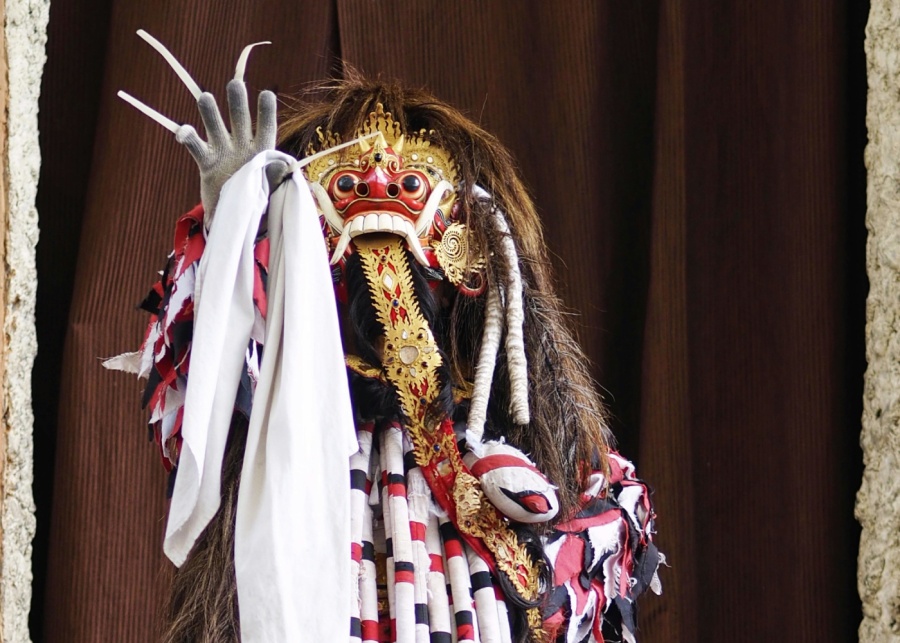 The ogoh ogoh of Goddess Rangda in Balinese Hindu - the culture and traditions in Bali, Indonesia