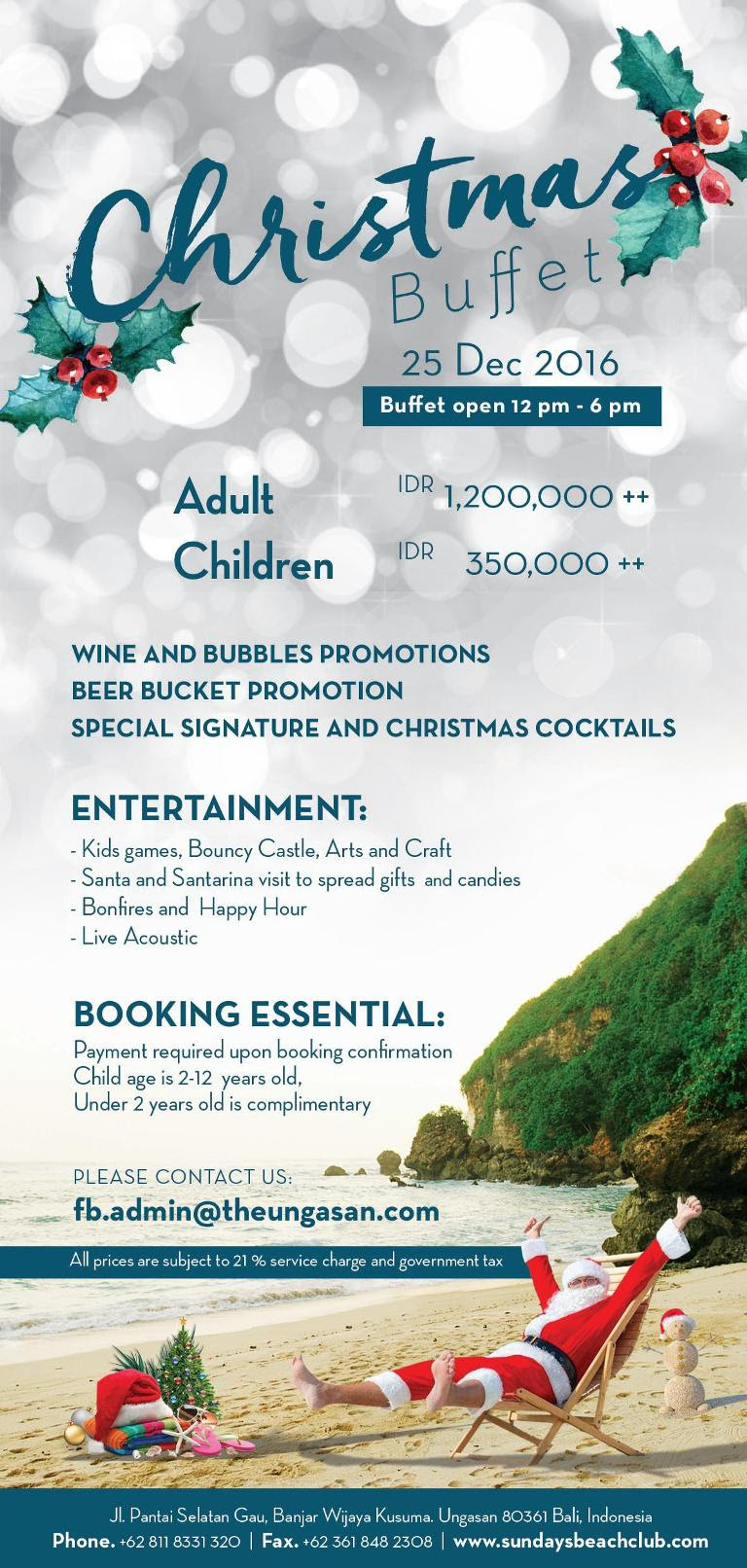 Christmas Day Sundays Beach Club Bali