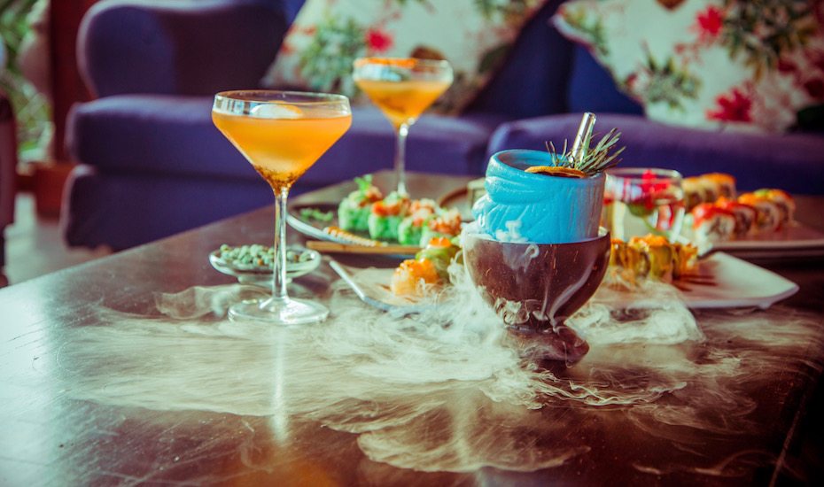 Japanese food & smoking cocktails at Ji Terrace By The Sea in Canggu, Bali