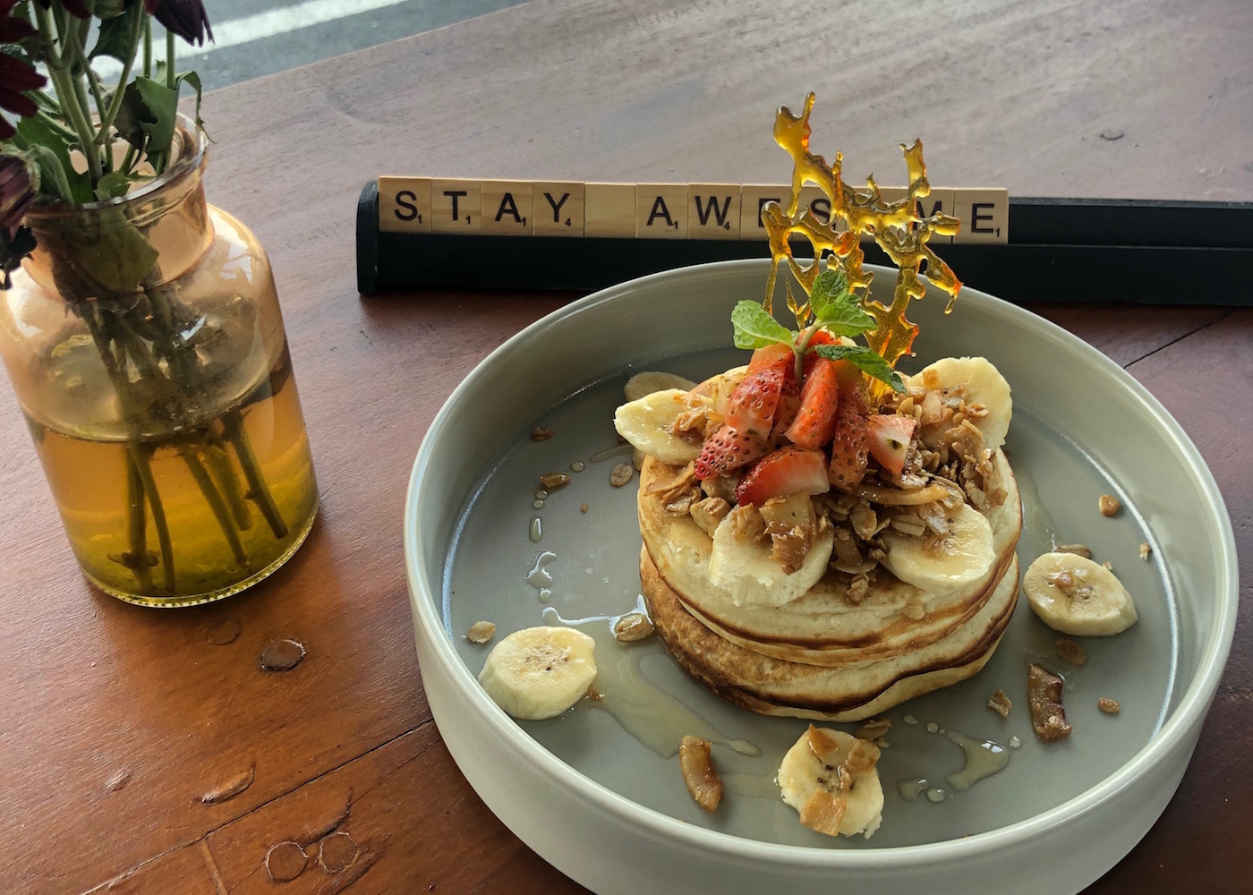 The pancake stack at Ritual Coffee & Eatery