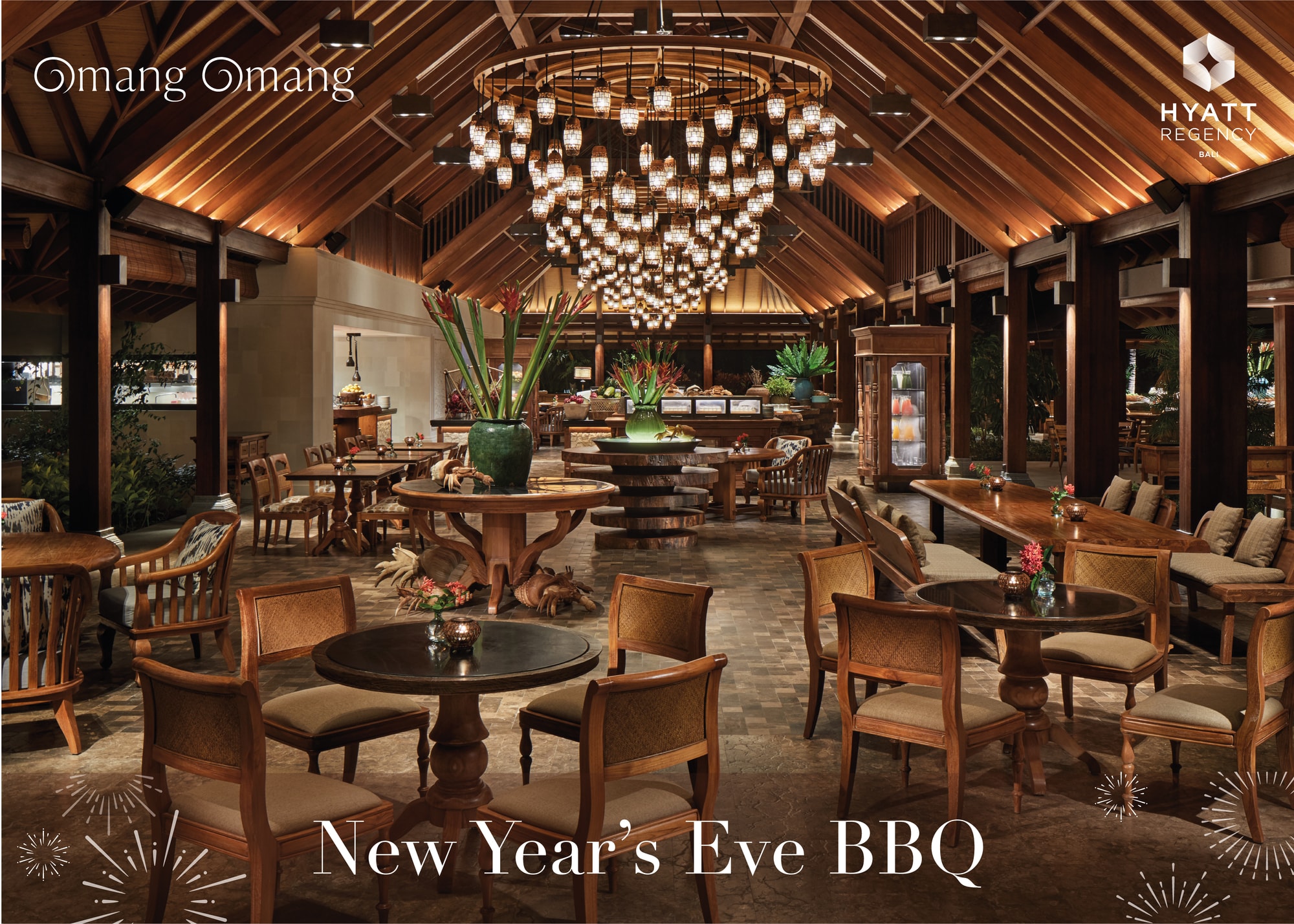 New Year's Eve BBQ Dinner at Omang Omang Bali