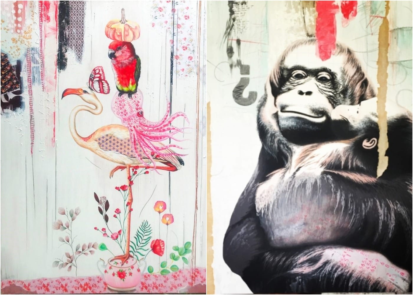 "The Harmony of Things" & Orangutan" paintings by Irene Hoff - an artist in Bali, Indonesia