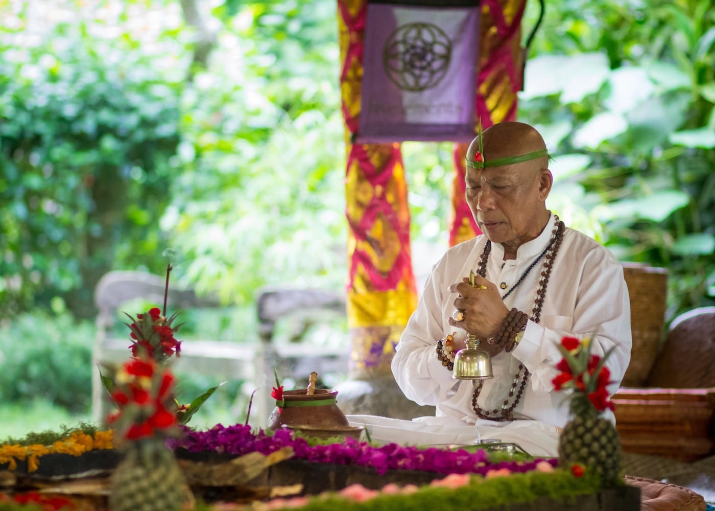 A day in the life of a Balinese High Priest – from morning meditations to ceremonies and healing rituals