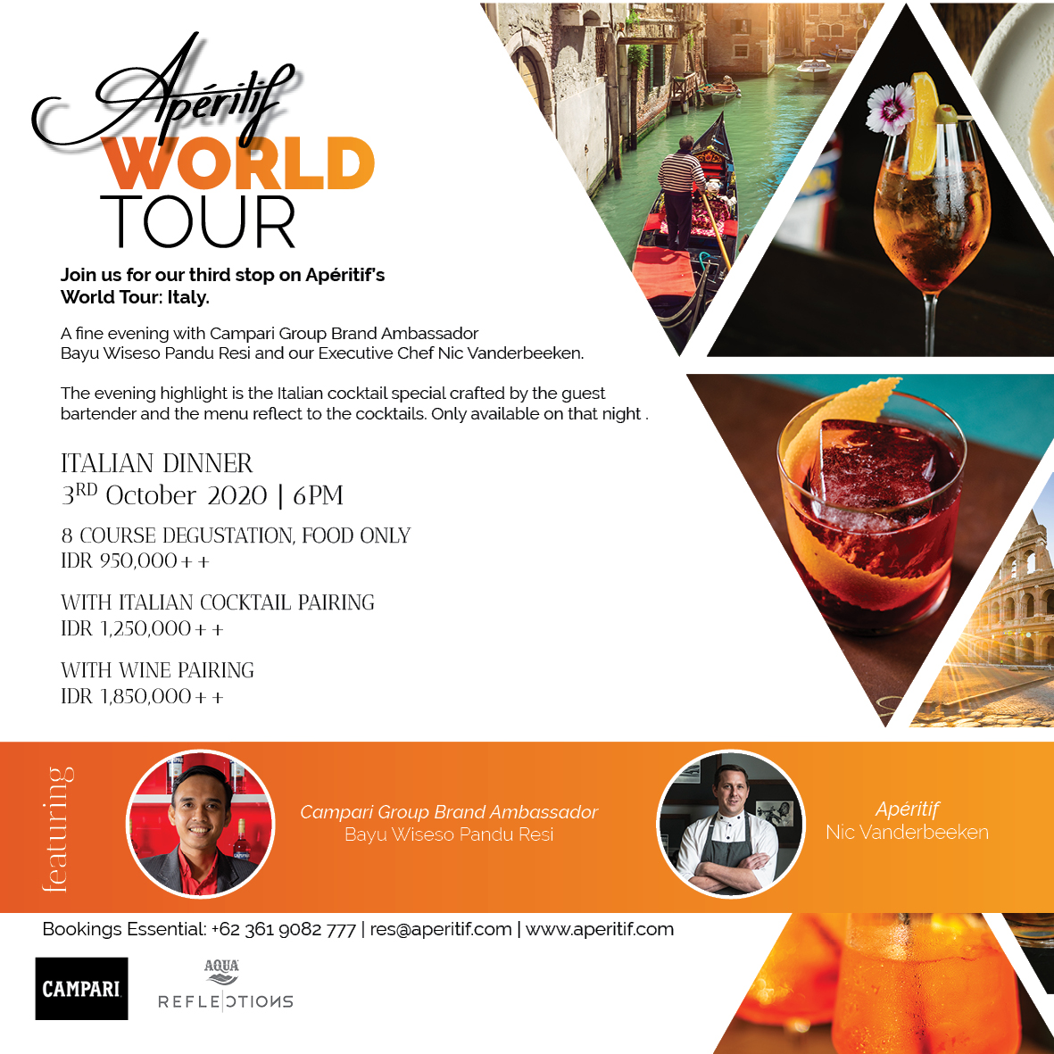 Apéritif World Tour: Italian Dinner | Honeycombers Bali