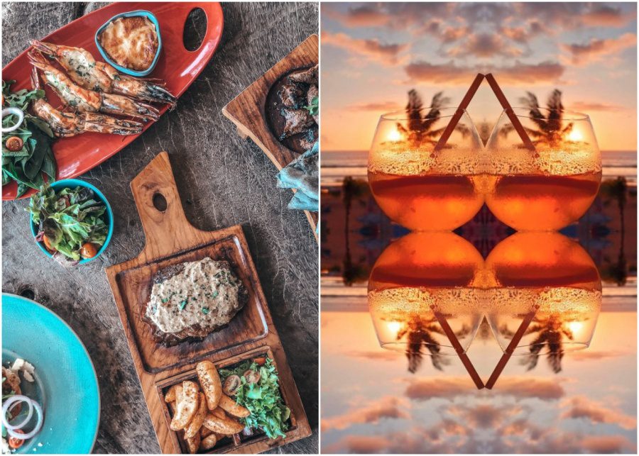 BBQ food and chilled drinks at Azul's Sunday brunch