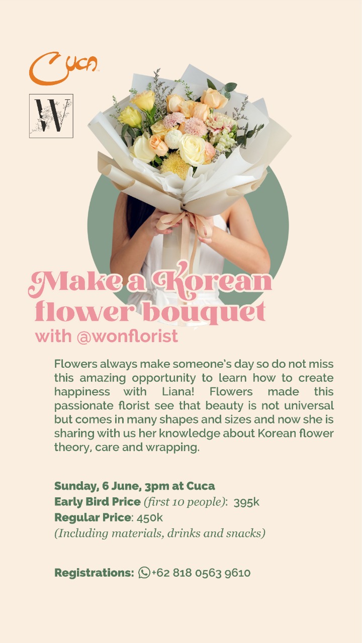 Make a Korean flower bouquet with Won Florist Bali Bali