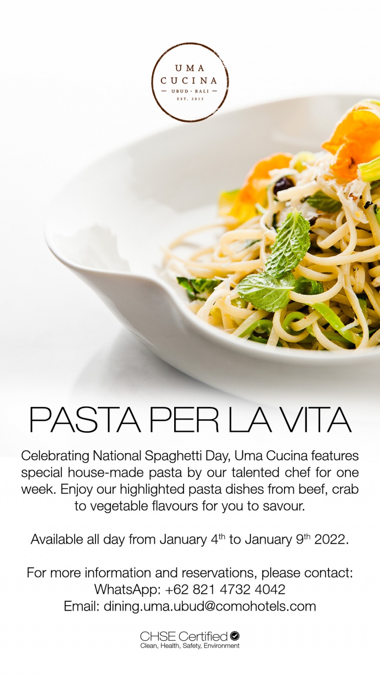Pasta Per La Vita at Uma Cucina Ubud Bali