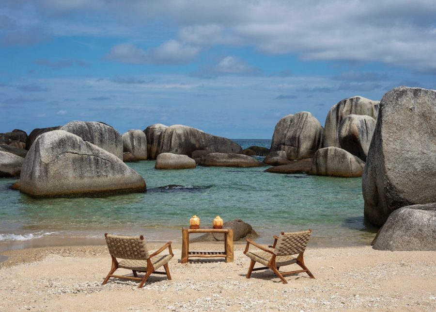 Beach at Adiwana Jelita Sejuba Natuna Resort in Indonesia