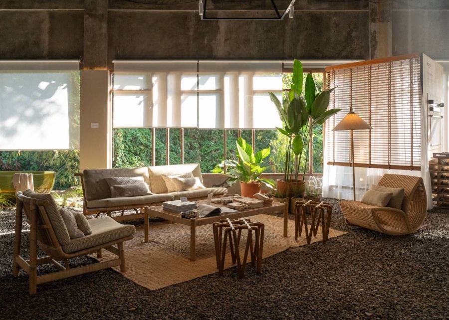 Furniture on display at Jia CURATED festival in Sanur, Bali, Indonesia