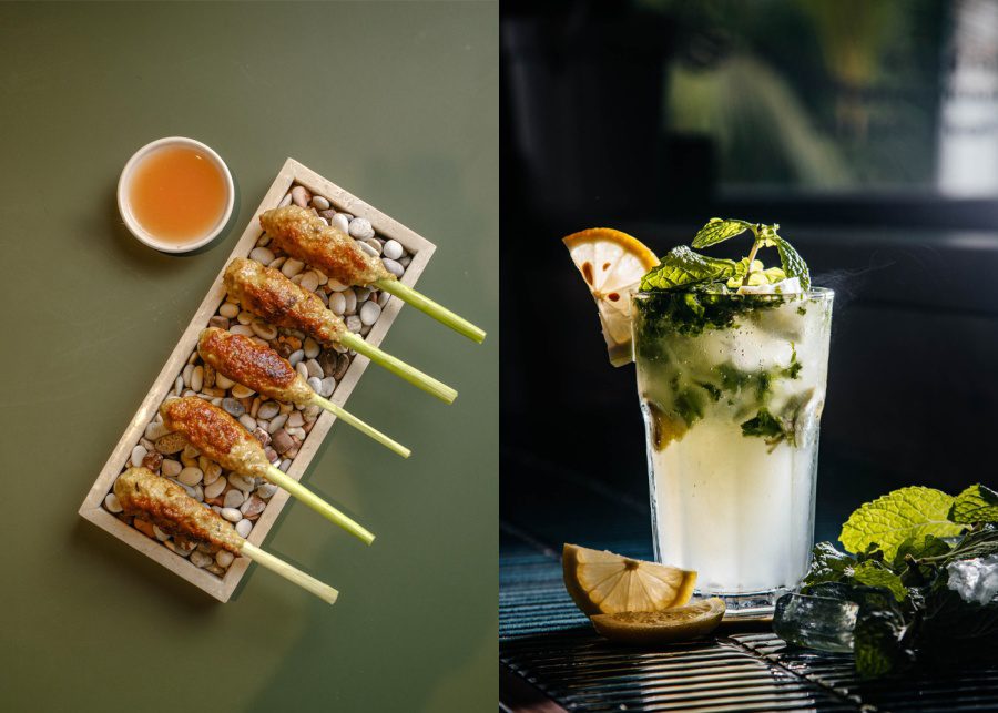 Nem Nuong and mojito at Pho Mo in Berawa, Canggu, Bali, Indonesia