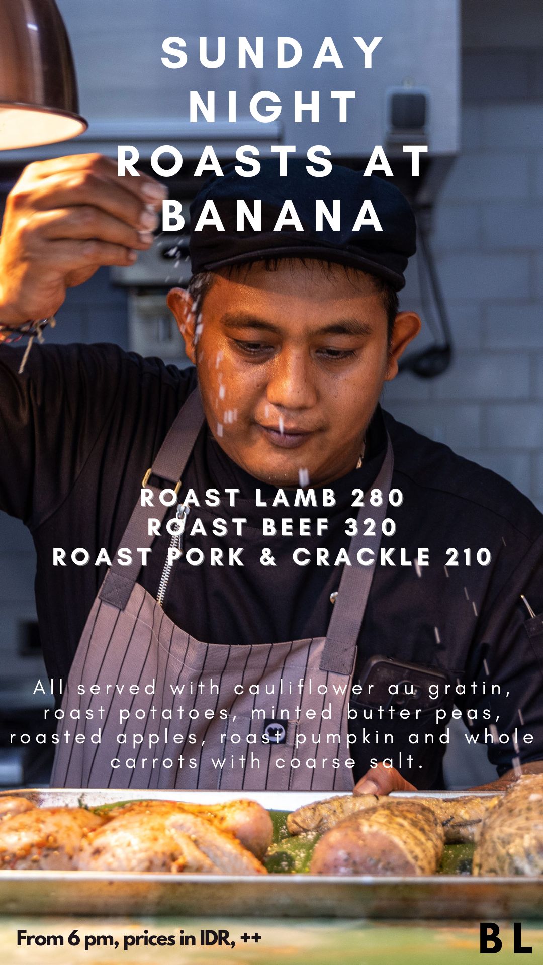 Sunday Night Roast at Banana Lounge Bali Bali