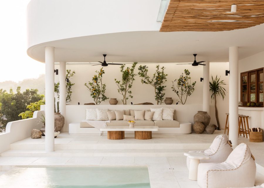 hilltop pool and outdoor living area at Villa Zyloh in Uluwatu Bali Indonesia