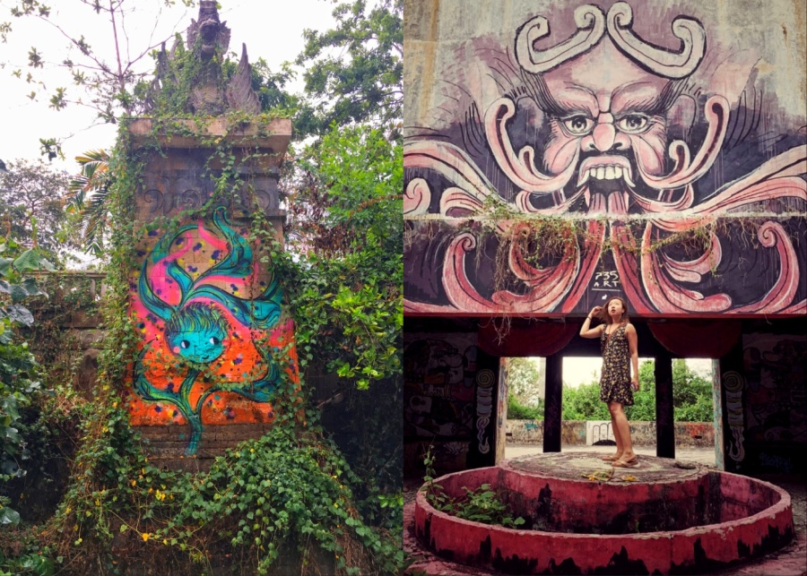 Graffiti arts at Bali Festival Park in Padang Galak, the north end of Sanur, Bali, Indonesia