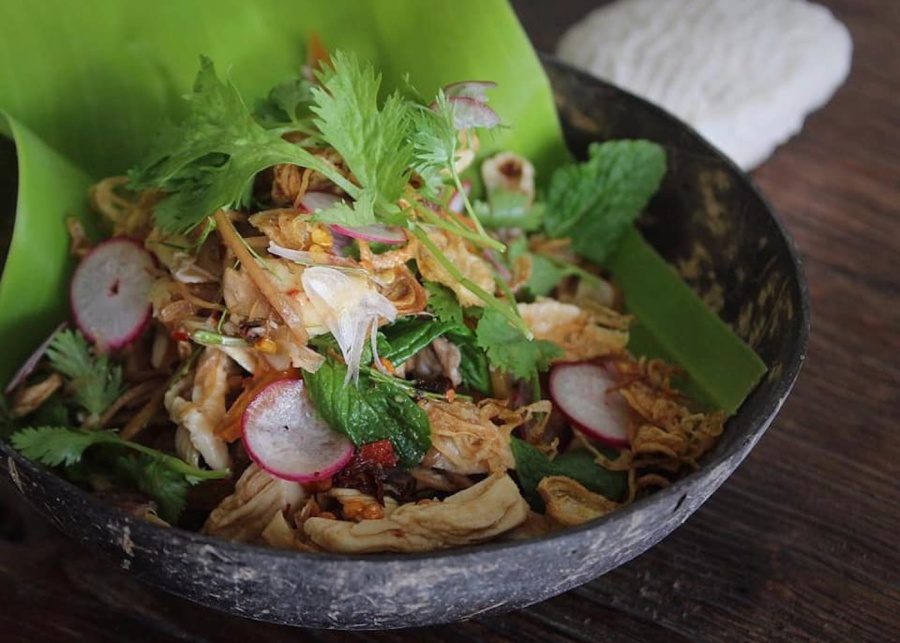 Food at Pok Pok Ulu Thai restaurant in Uluwatu, Bali, Indonesia
