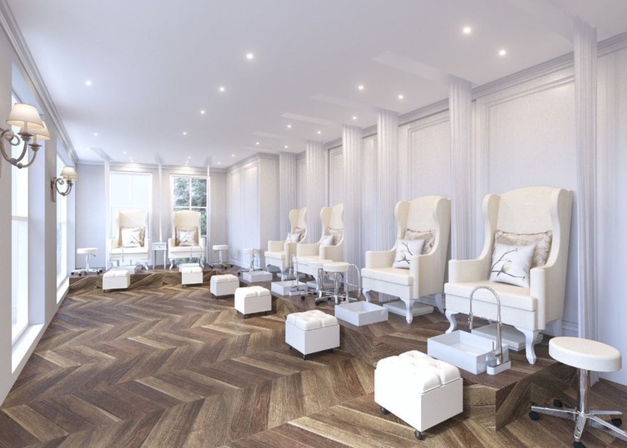 The Parisian-style interiors at Glo Spa in Sanur, Bali, Indonesia