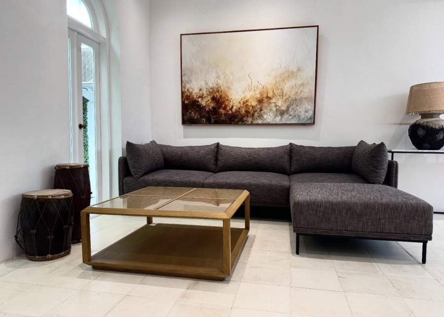Sofa set and coffee table at The Showroom Bali - a furniture store in Pererenan, Canggu