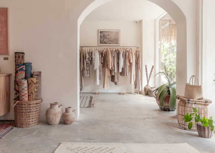 Inside Cove Island Essentials store in Berawa - where to go homeware shopping in Canggu, Bali, Indonesia