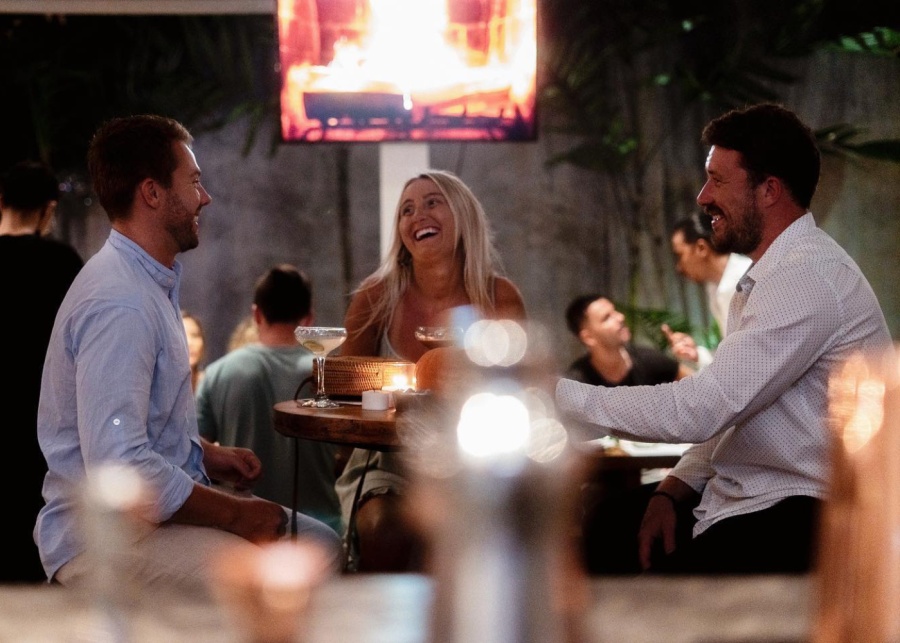 The Bench is a sports bar in Canggu, Bali, serving draft beers with live broadcasts