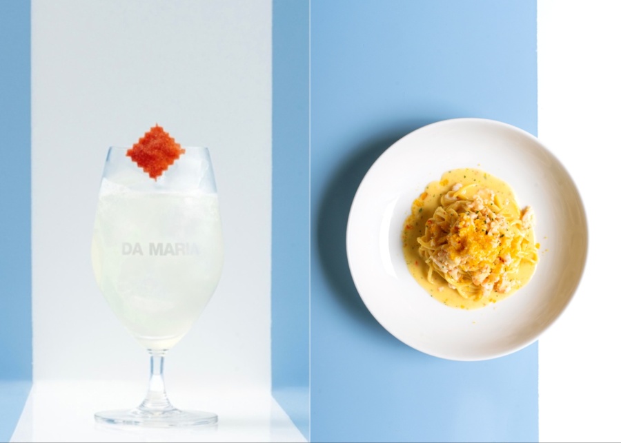 Food and drinks and Da Maria restaurant in Seminyak, Bali, indonesia