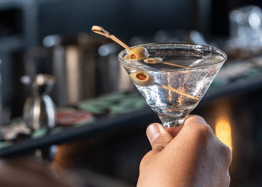 Giant martini at Naughty Nuri's in Sanur and Seminyak, Bali, Indonesia