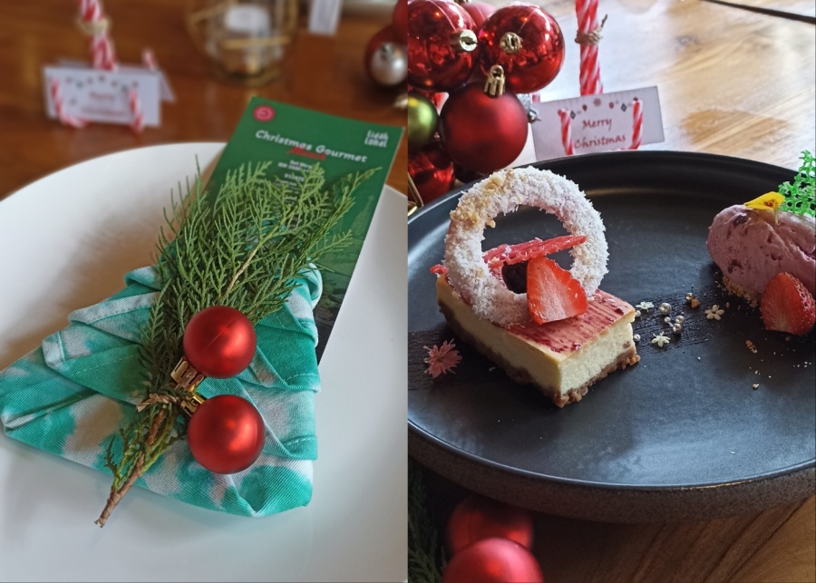 Special Christmas menu in hotel in Bali Indonesia