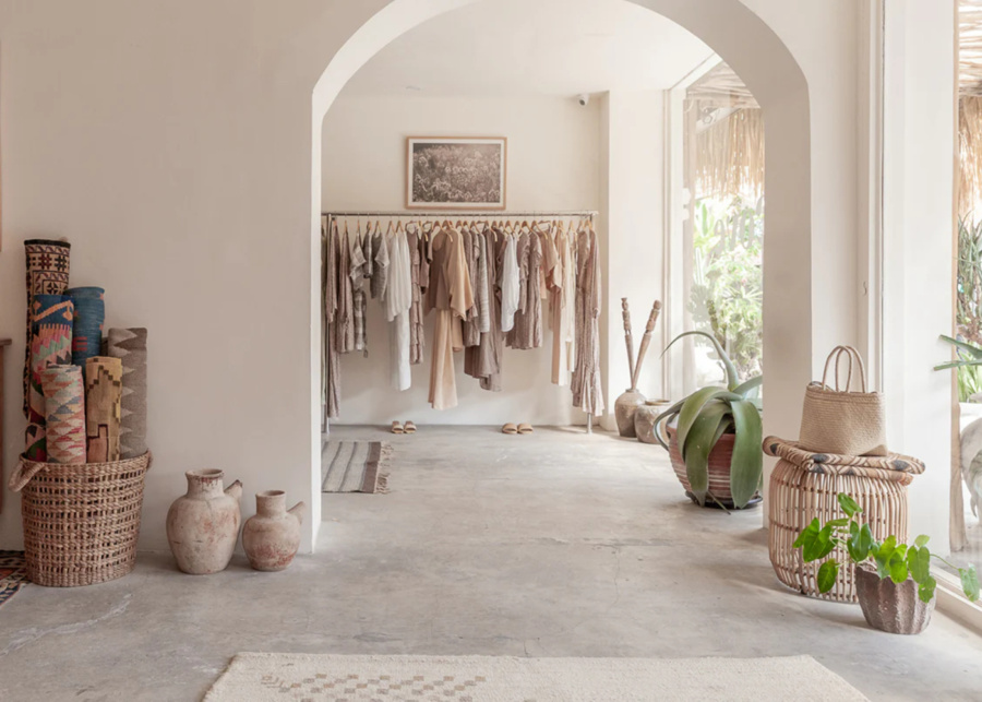 Inside cove island essentials - a homeware and concept store in Berawa, Canggu, Bali, Indonesia