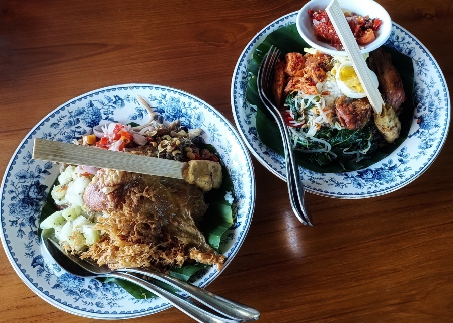 Nasi Campur at Warung Tuniang in Denpasar, Bali
