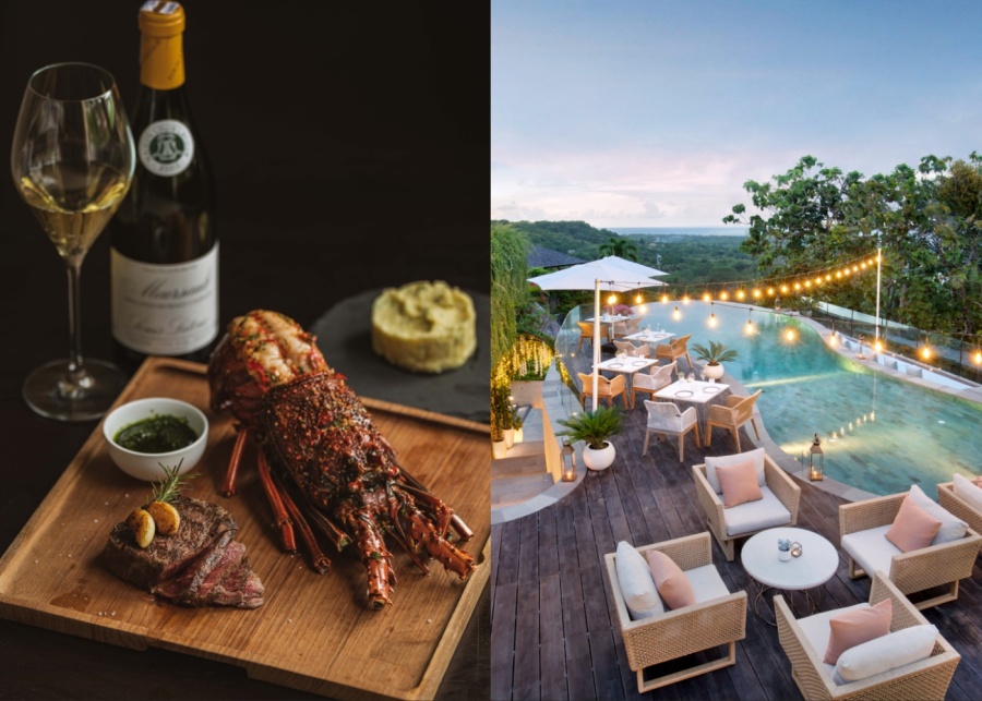 Food and views at Hidden Gem Uluwatu – a restaurant and wine lounge in Pecatu Bali, Indonesia