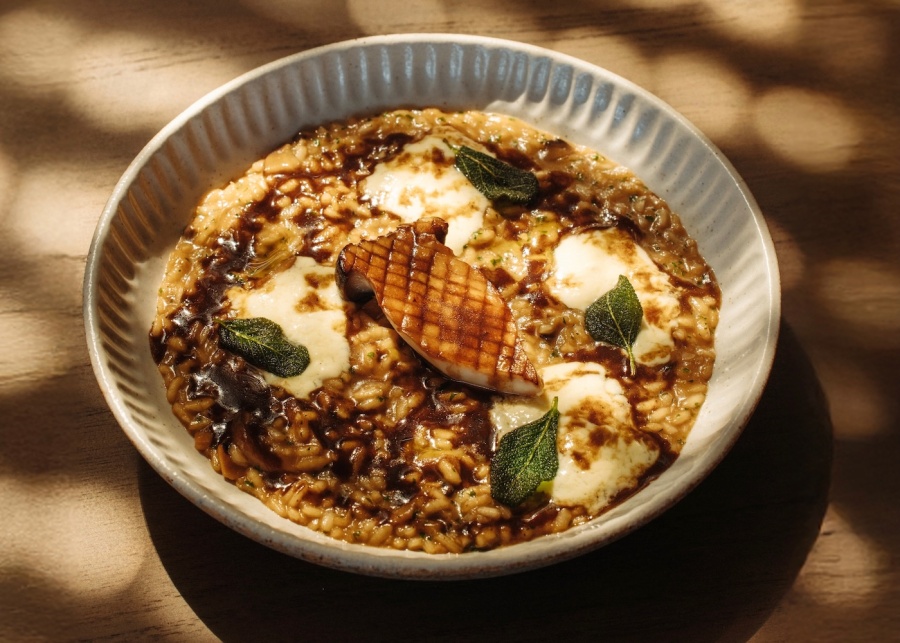 Mushroom risotto at Lava Gastrobar and Grill in Sanur, Bali, Indonesia