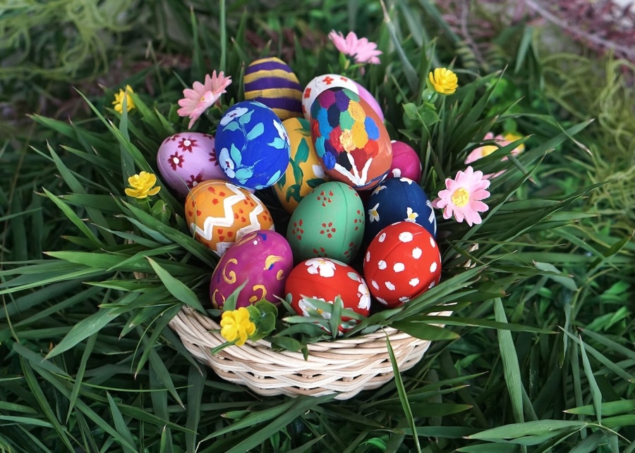 Easter eggs at Handara Golf Resort in Bali, Indonesia